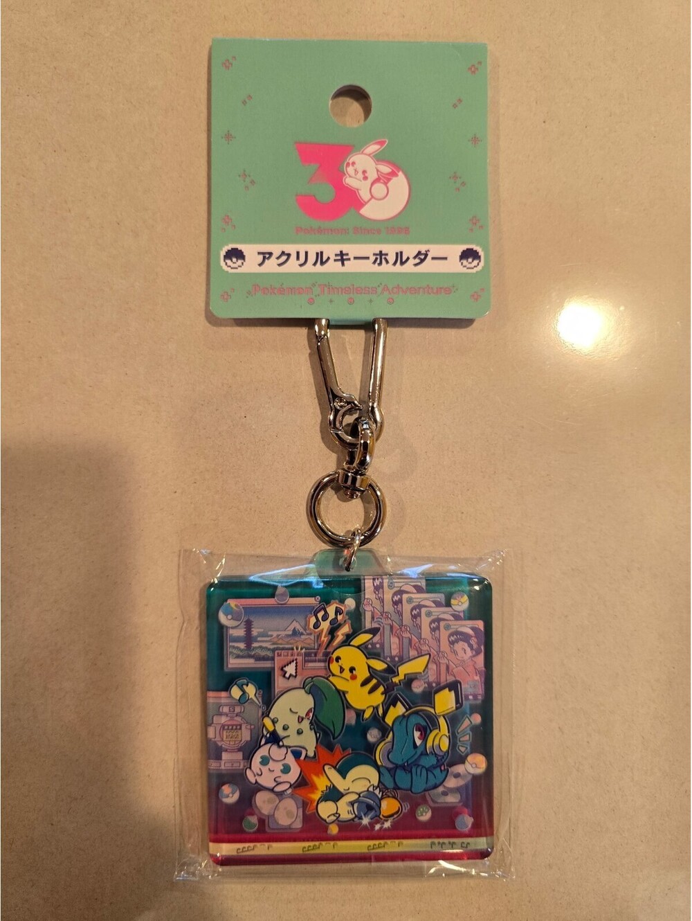 Pokémon Acrylic Keychain Timeless Adventure Johto 30th Anniversary Official